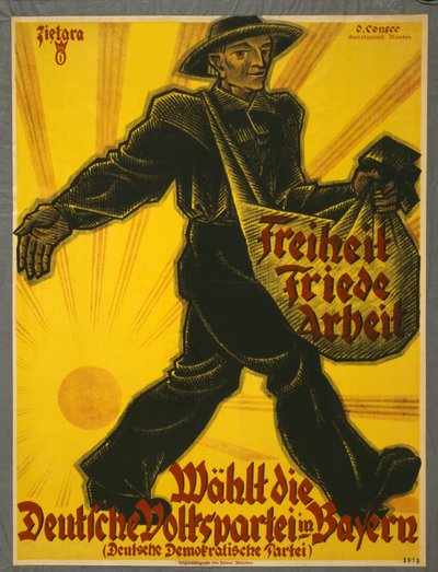 Wahlplakat der Deutschen Demokratischen Partei 